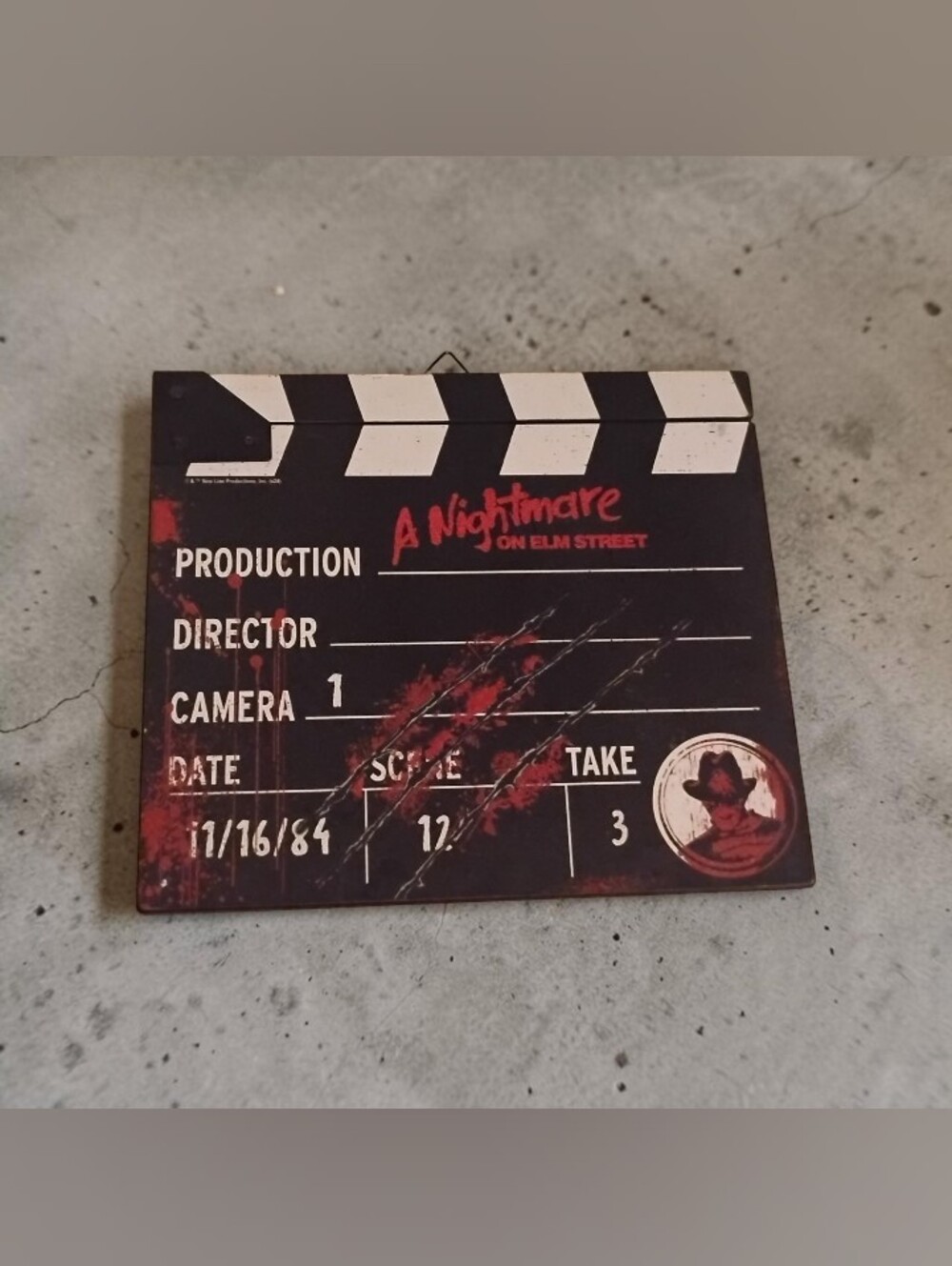 NWT A Nightmare on Elm Street Movie Clapper Board Wall Decor Sign
